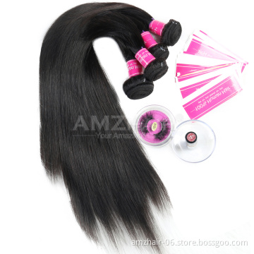 Natural Straight Human Hair Weave 3 4 Bundle Extension Unprocessed Peruvian Cuticle Aligned Hair Wholesale Vendor In China